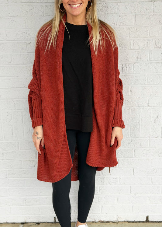 Rusty Bat Wing Cardigan