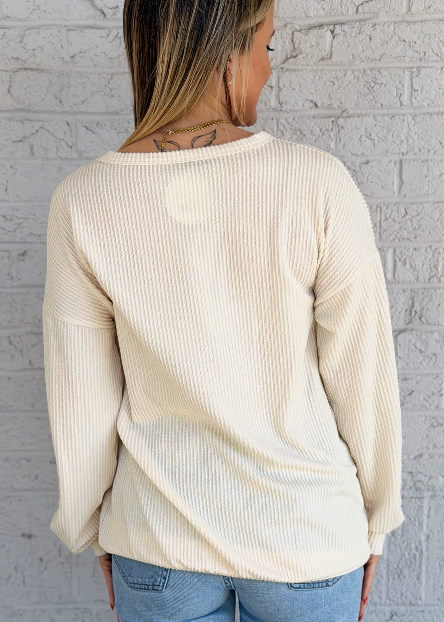 Valentines Heart Cream Top