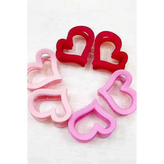 2 pcs. Heart Claw Clip