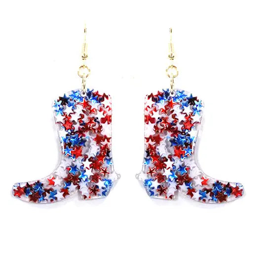 Star Cowboy Boot Earrings