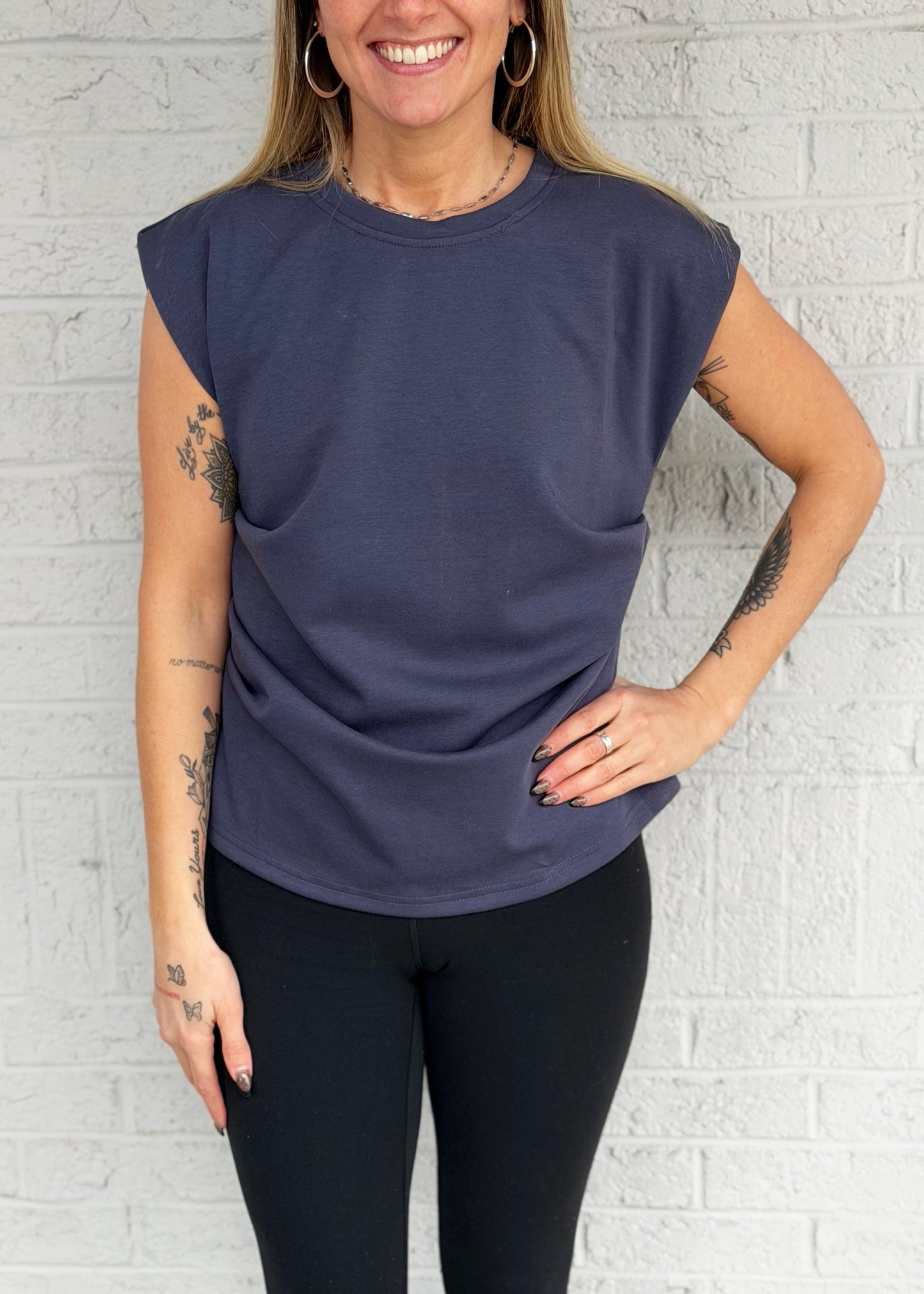Navy Muscle Tee