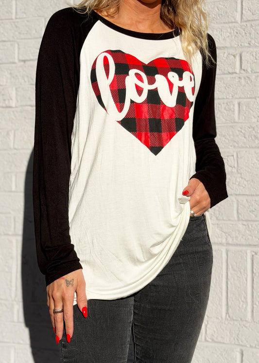 Black Valentines Heart Top