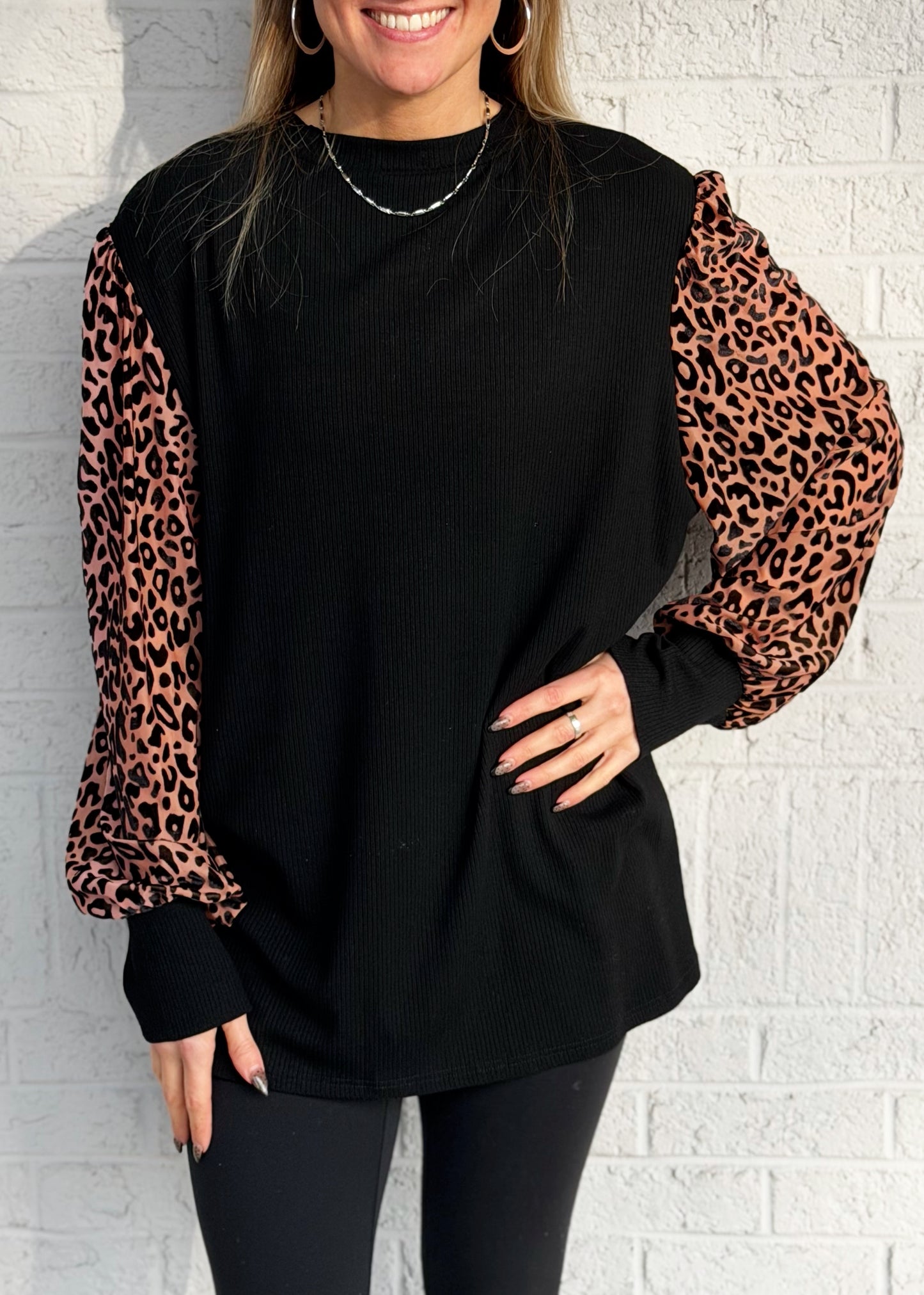 Leopard Printed Long Sleeve