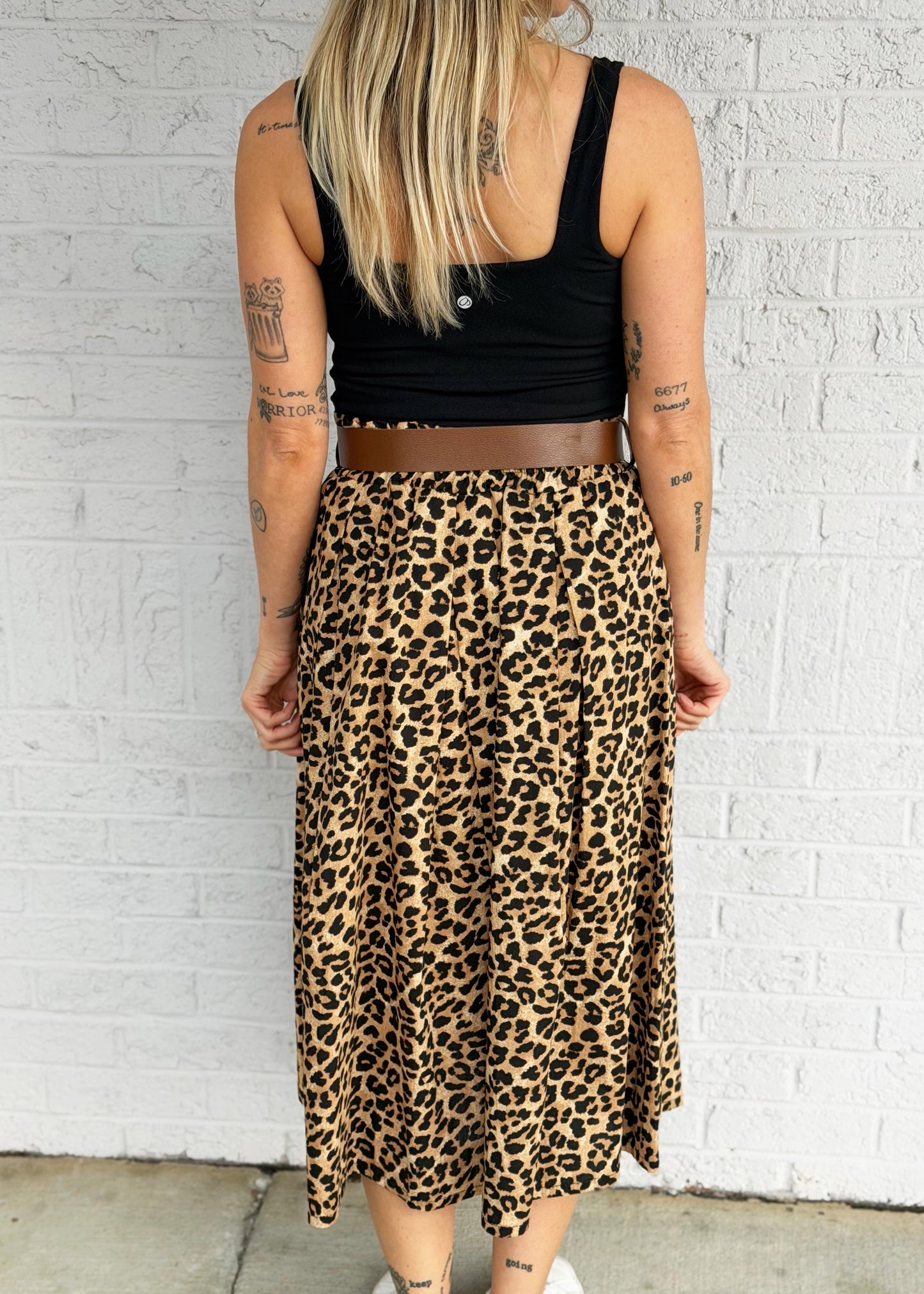 Cheetah Skirt with Belt