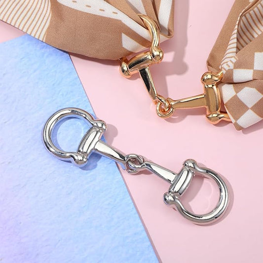 Horsebit Silk Scarf Ring