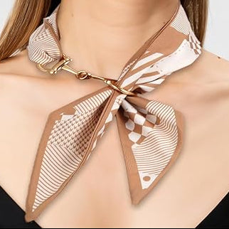 Horsebit Silk Scarf Ring