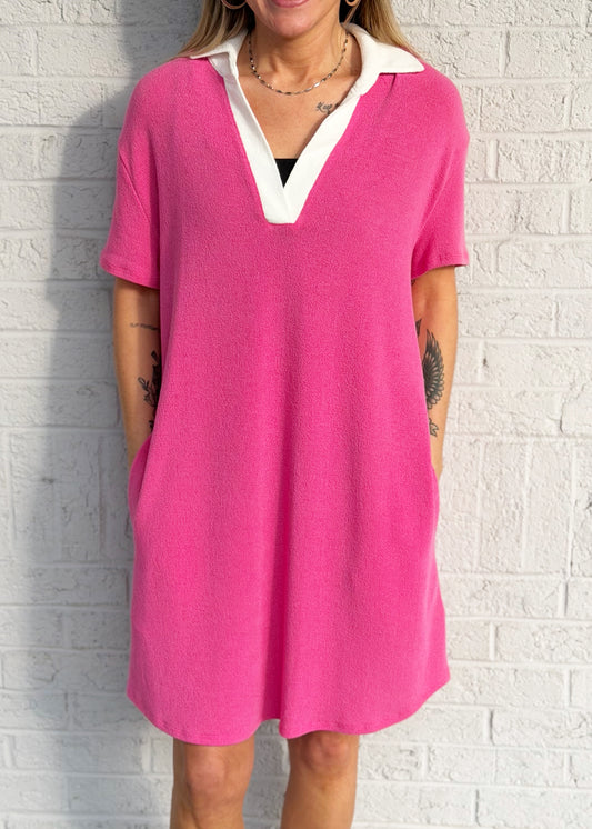 Pink Terri Cloth Dress
