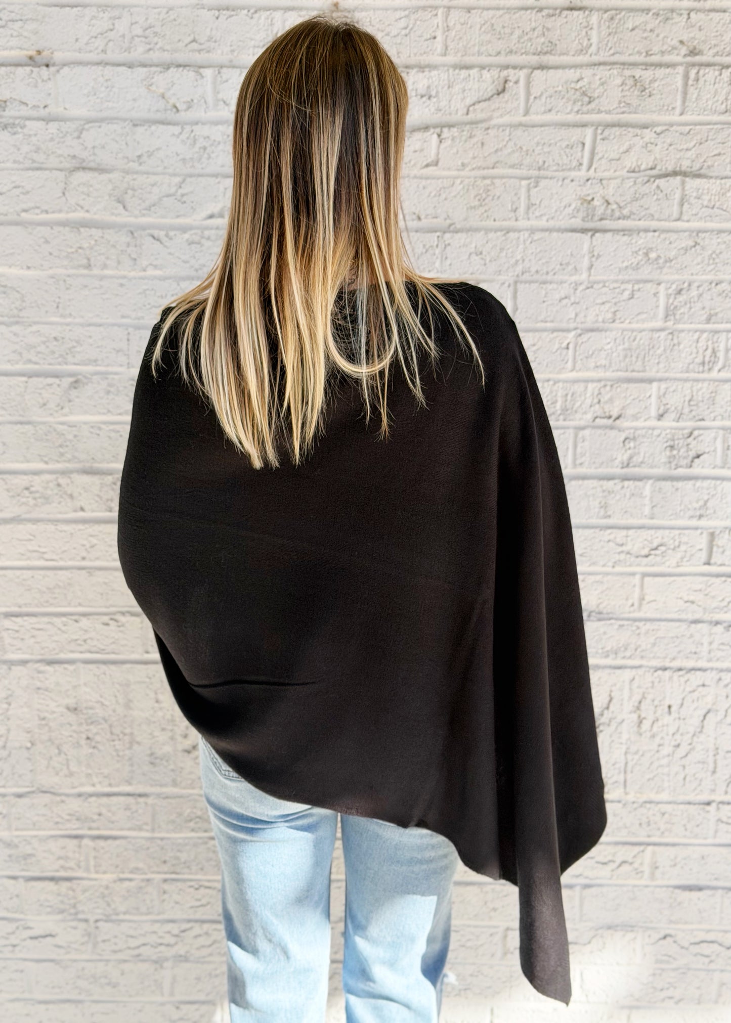 Black Lightweight Poncho