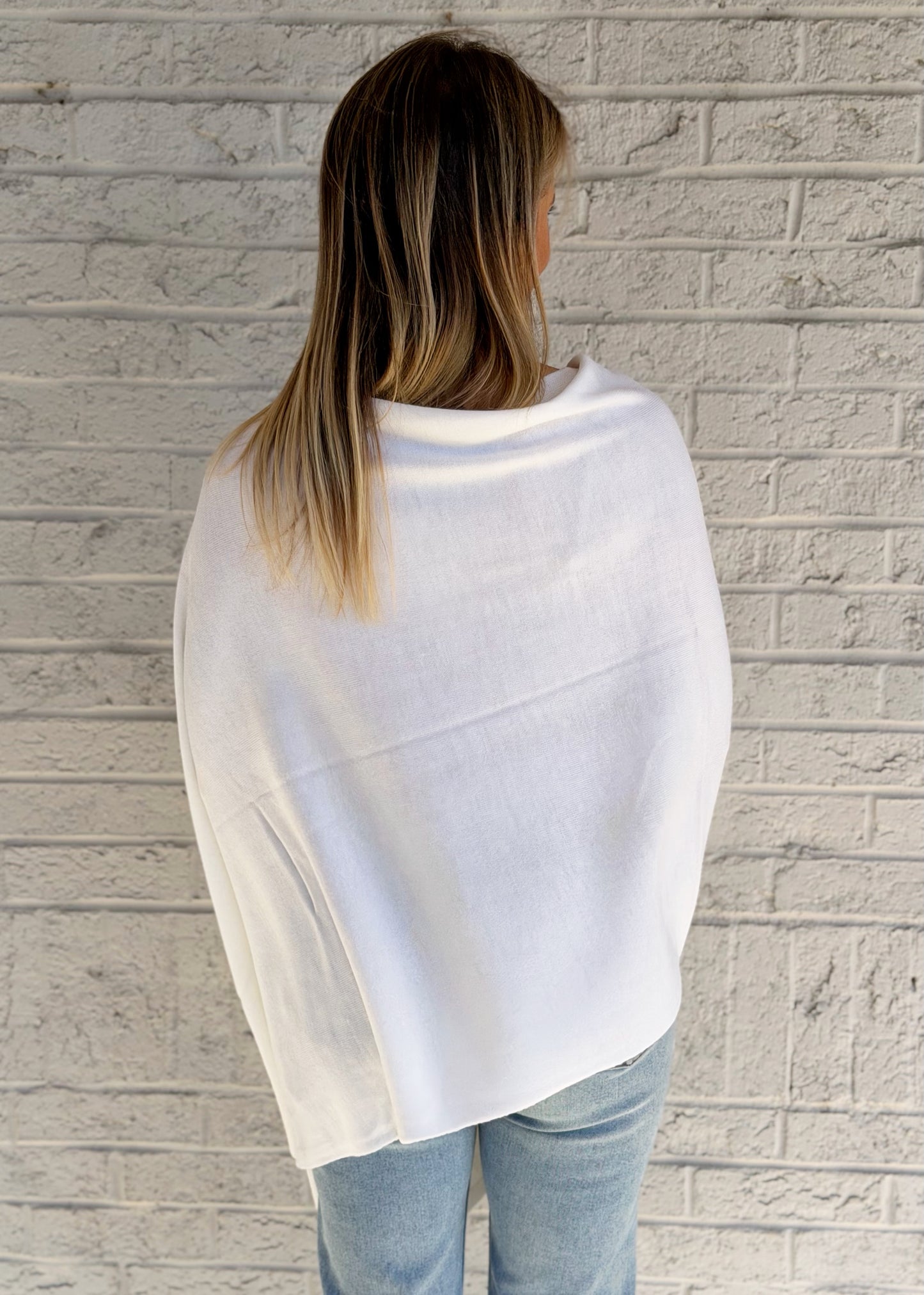 White Lightweight Poncho