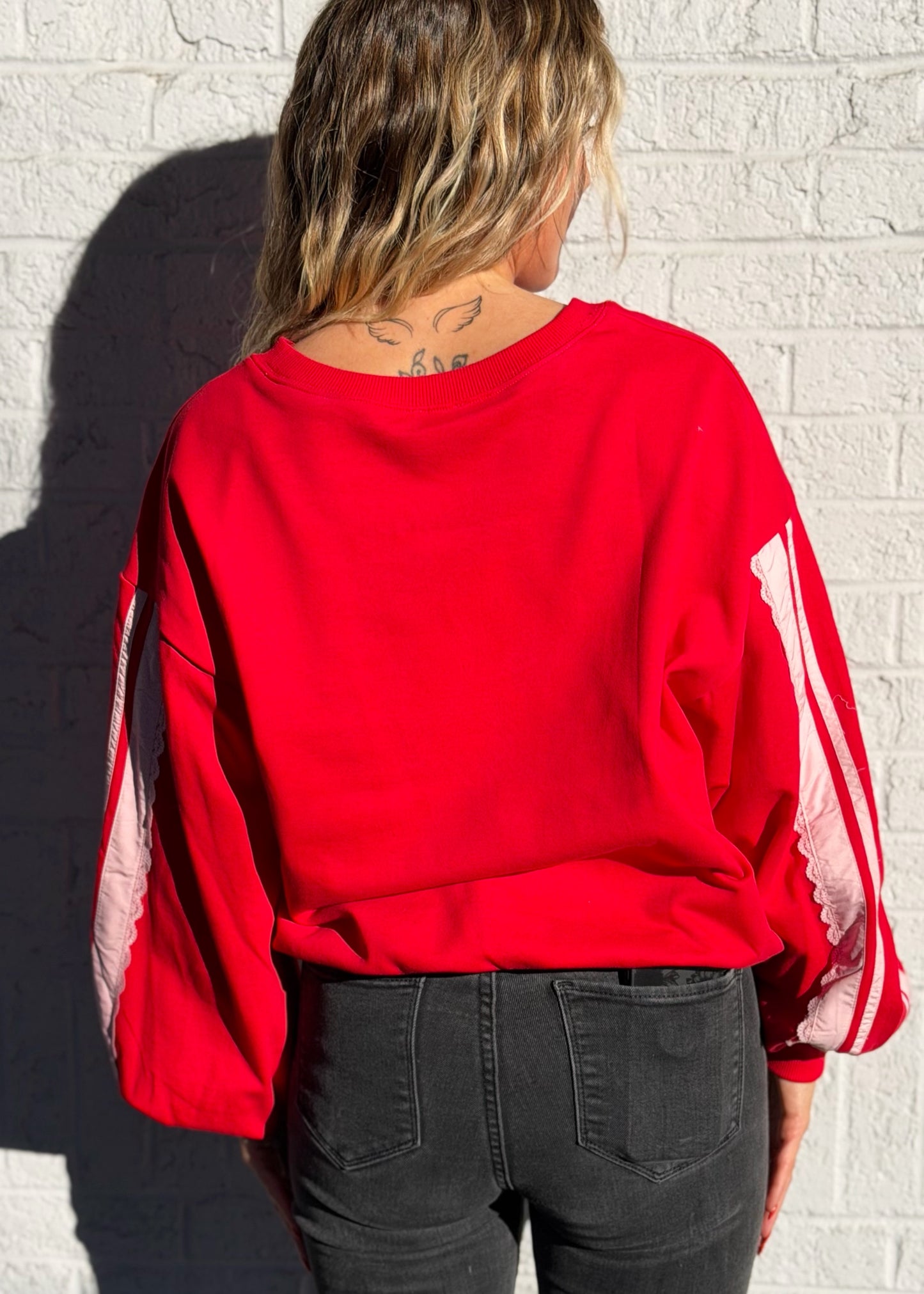 Lacey Lace Trim Pullover