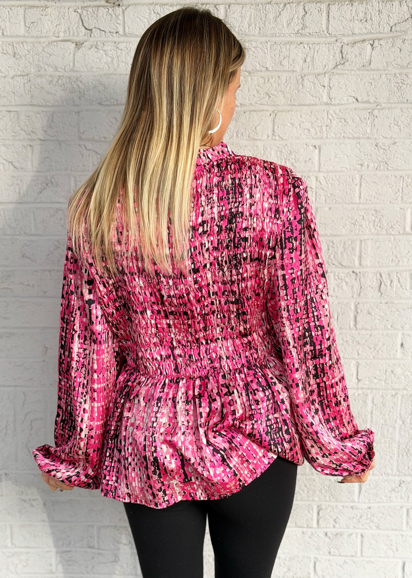 Fuchsia Printed Top