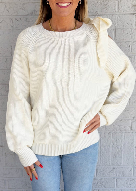 Shoulder Bow Sweater