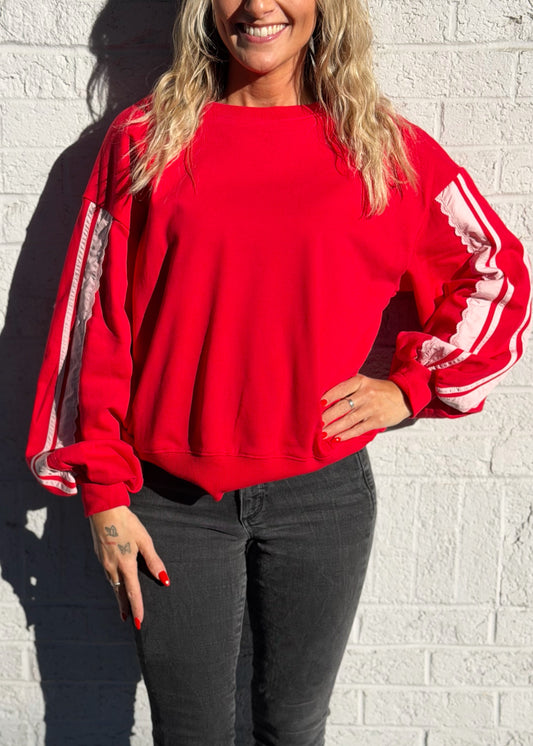 Lacey Lace Trim Pullover