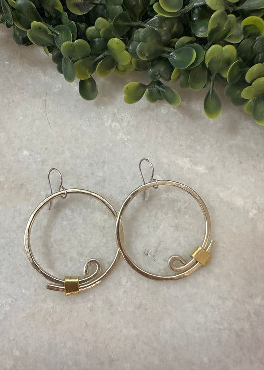 Two Tone Swirl Earrings