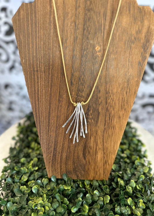 Silver Fan Necklace
