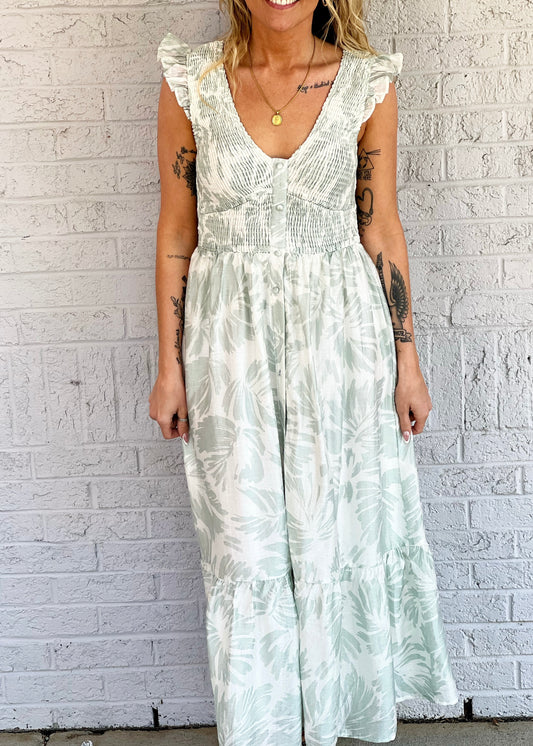 Mint Patterned Maxi