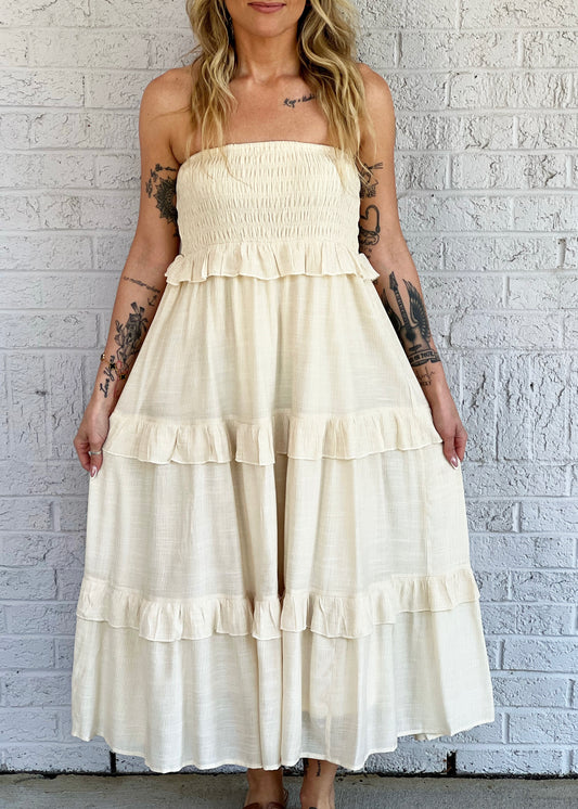 Tiered Strapless Dress