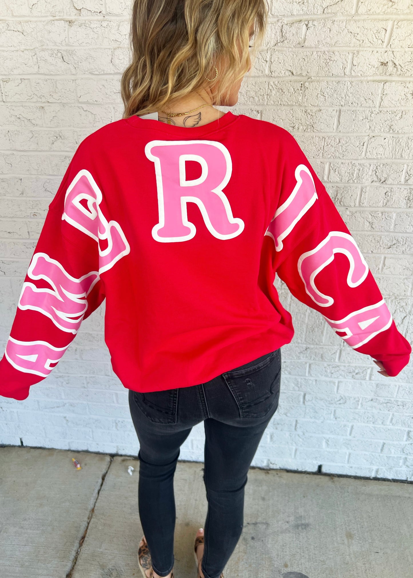 America Pullover in Red
