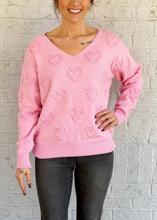 Heart PomPom Sweater
