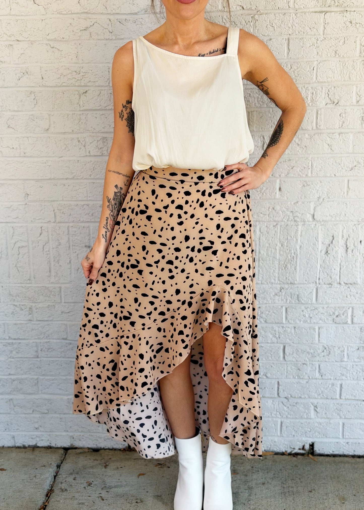 Riley Ruffle Midi Skirt