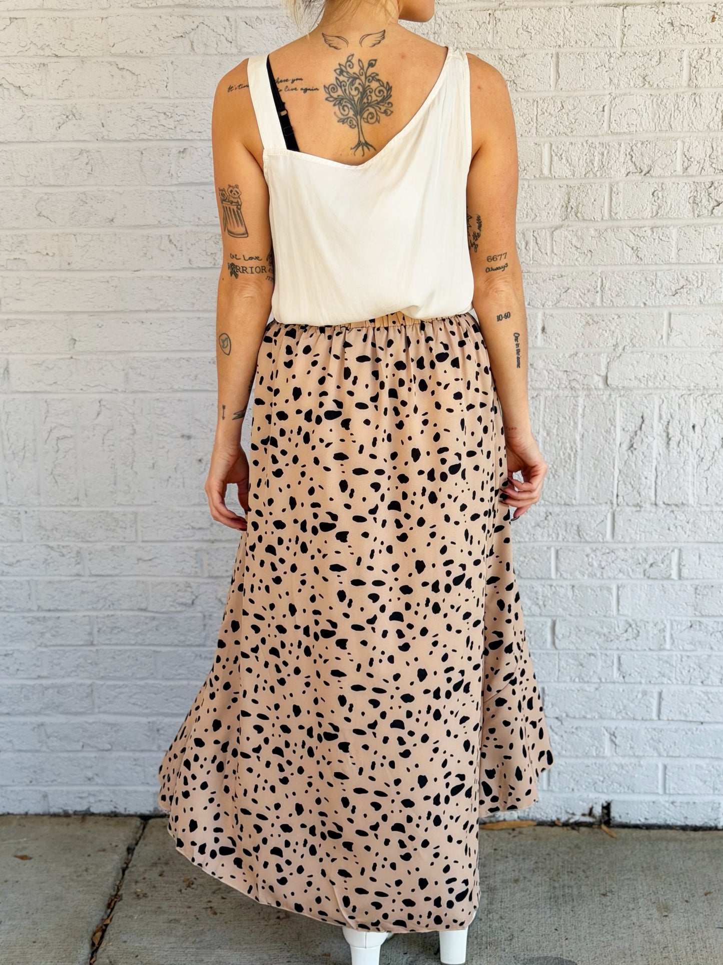 Riley Ruffle Midi Skirt