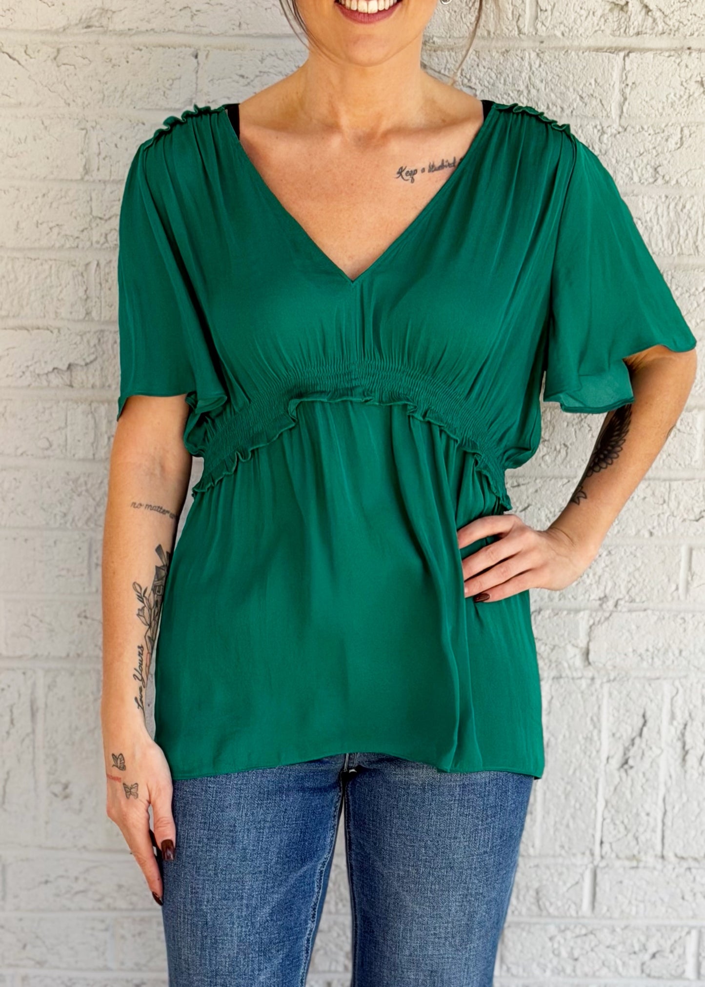 Fiona Flutter Sleeve Blouse