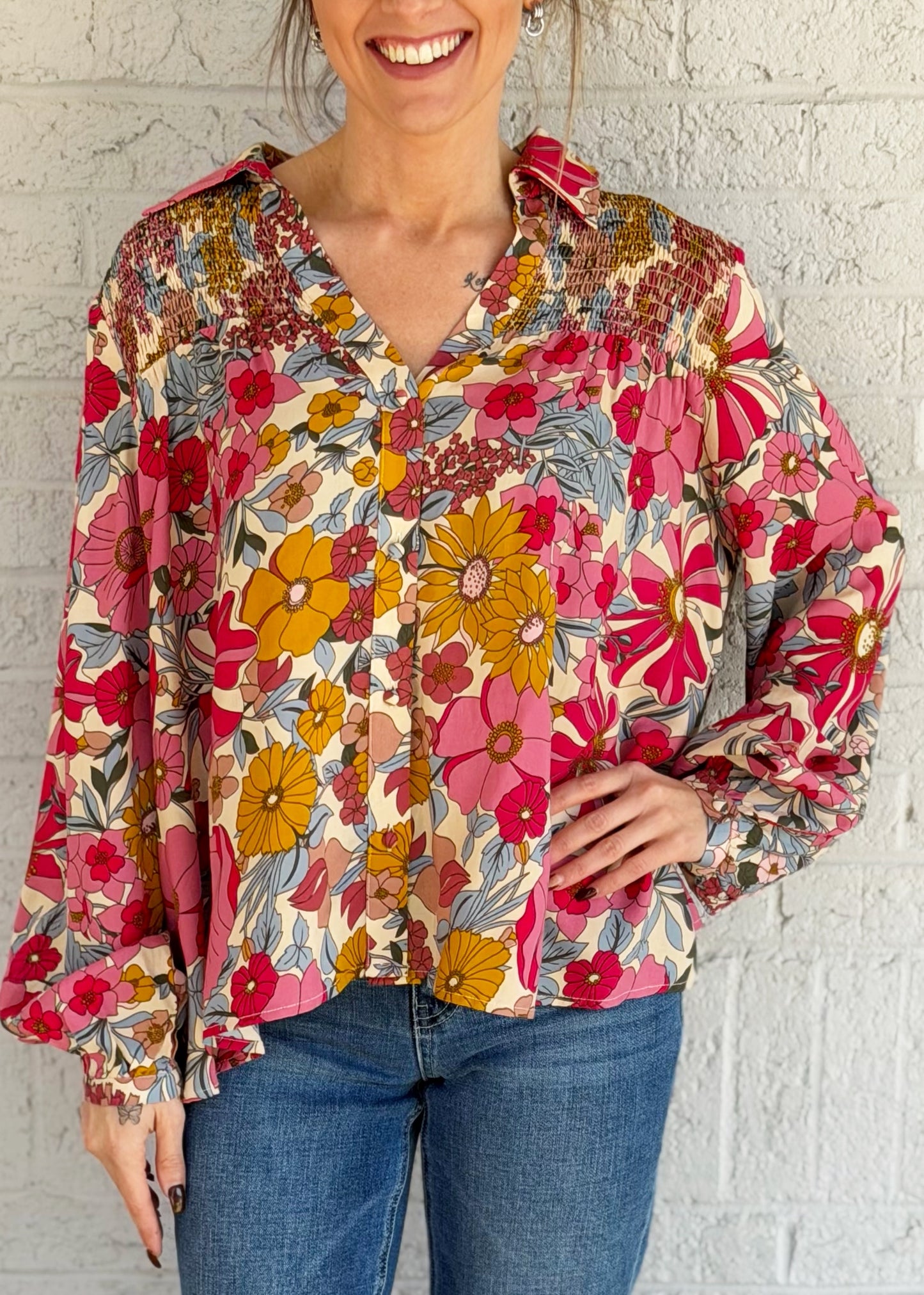 Rose Floral Blouse