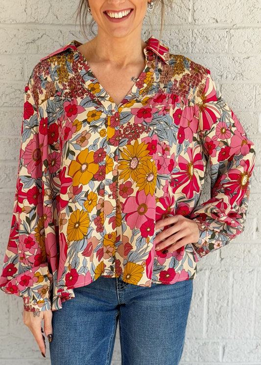 Rose Floral Blouse