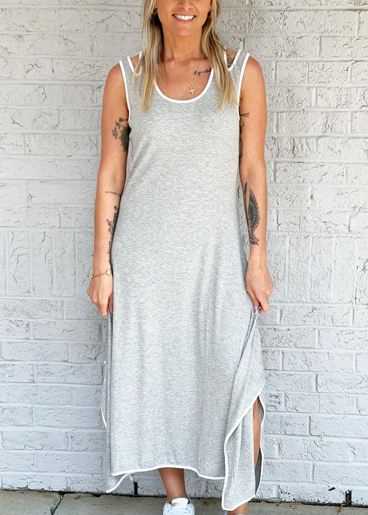Heather Grey Asymmetric Dress