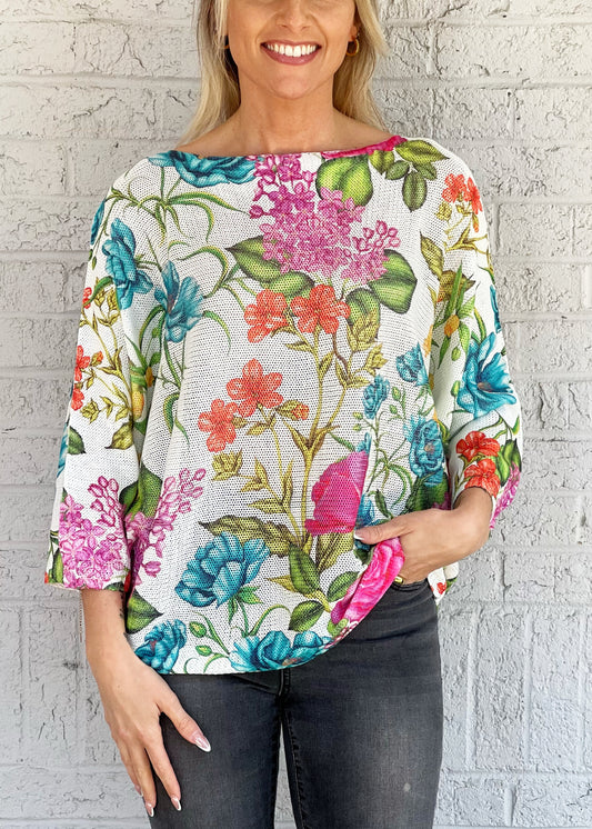 Floral Print Knit Top