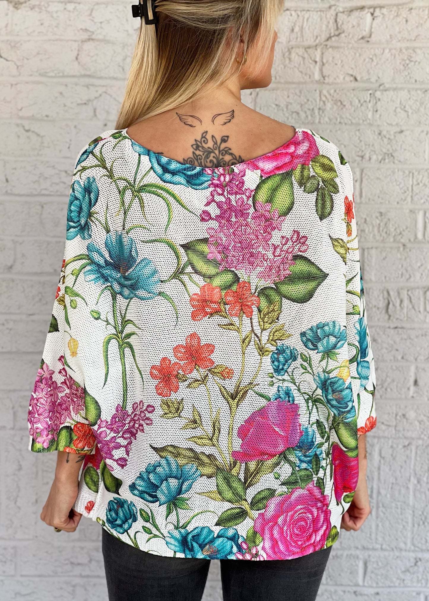 Floral Print Knit Top