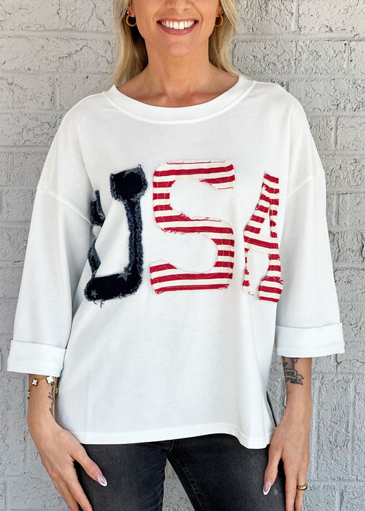 White USA Top