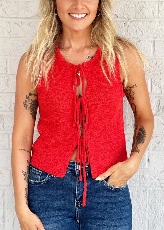 Red Sweater Vest