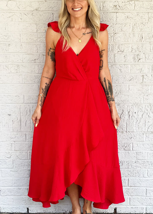Ruby Ruffle Dress