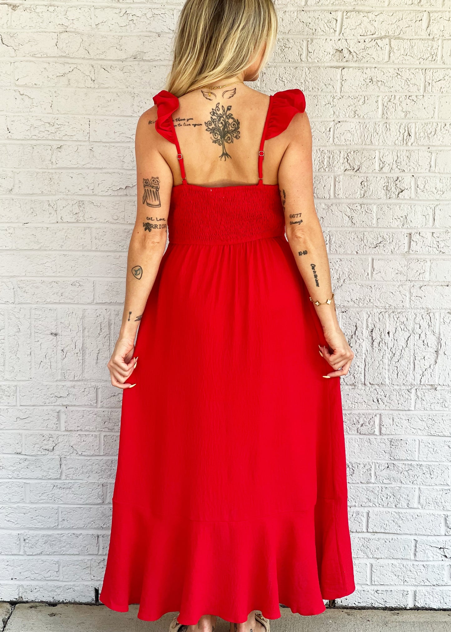 Ruby Ruffle Dress