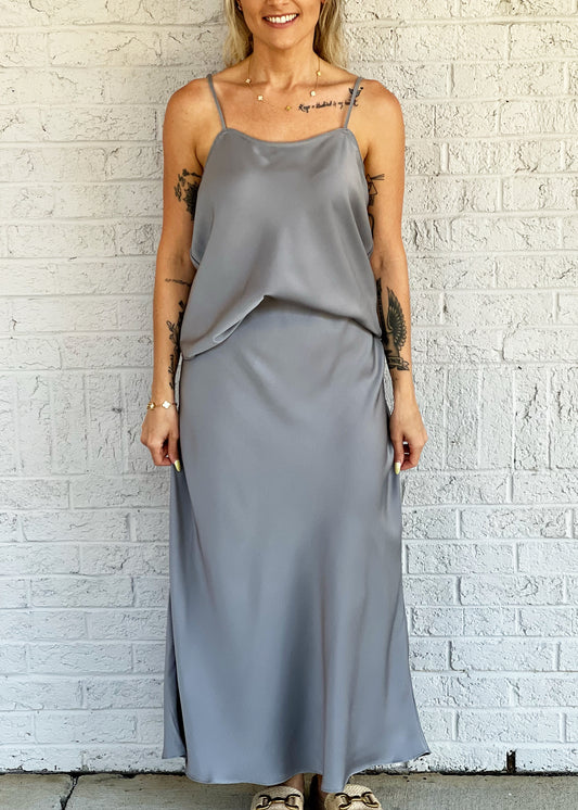 Cloudy Satin Skirt