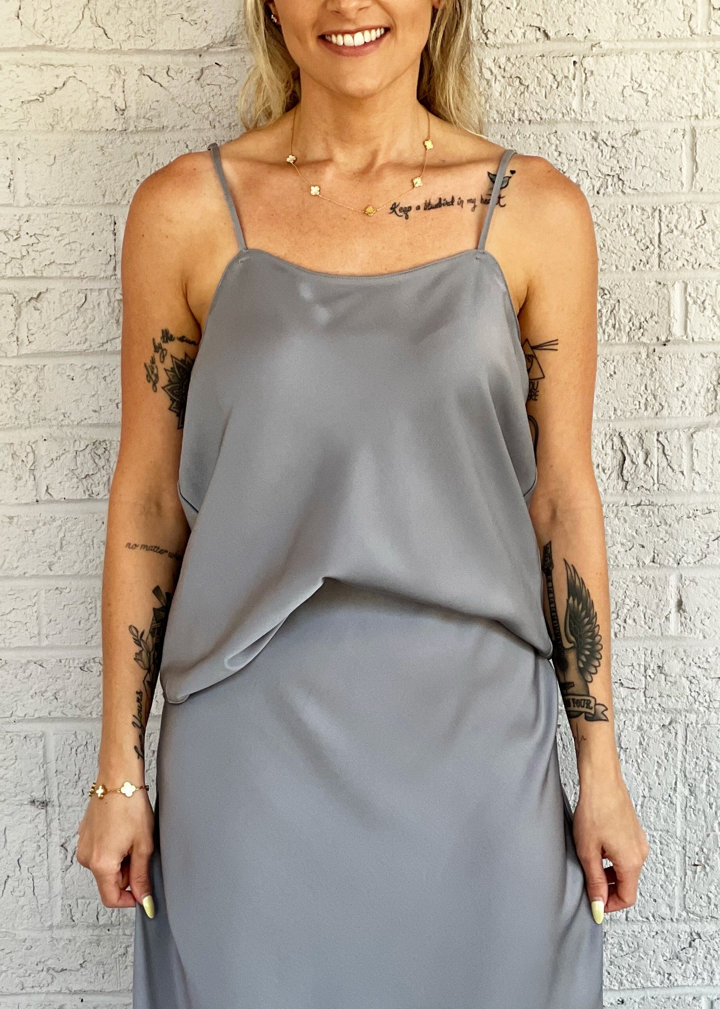 Cloudy Satin Tank