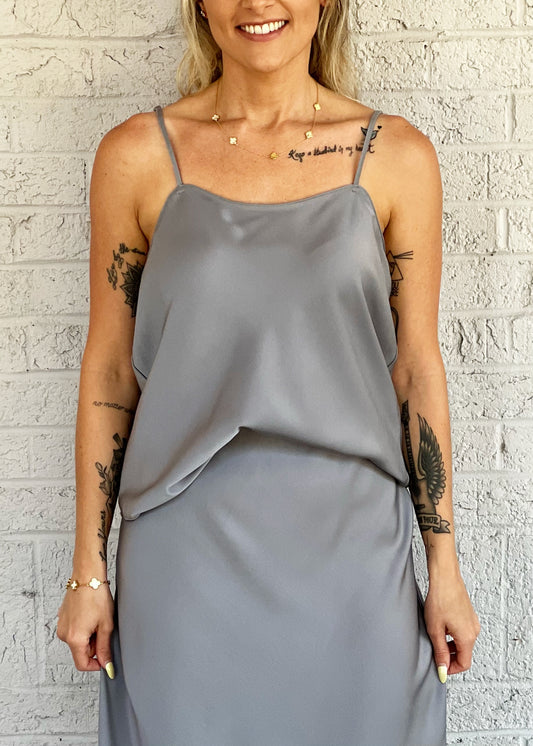 Cloudy Satin Tank