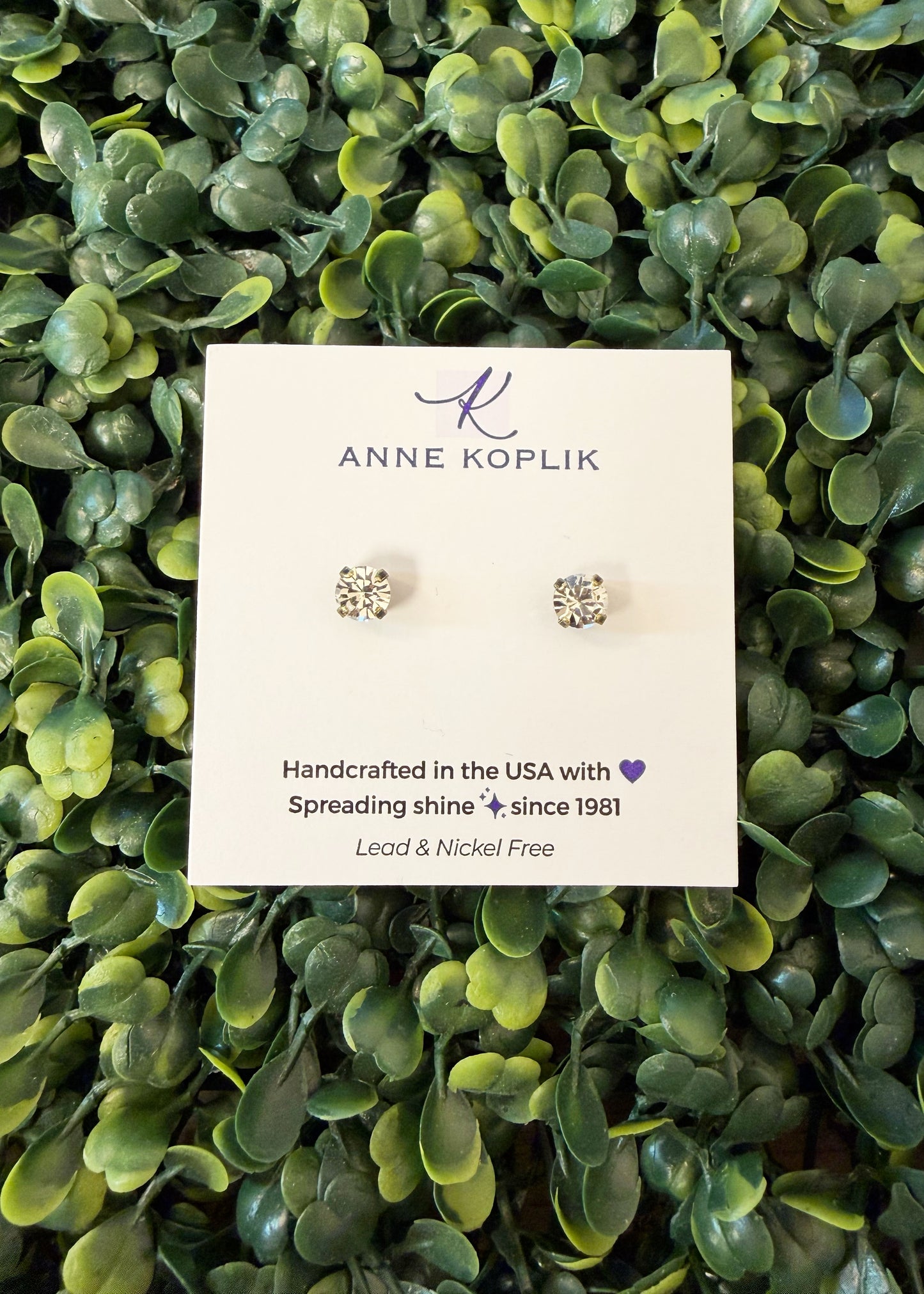 Simple Crystal Stud Earring
