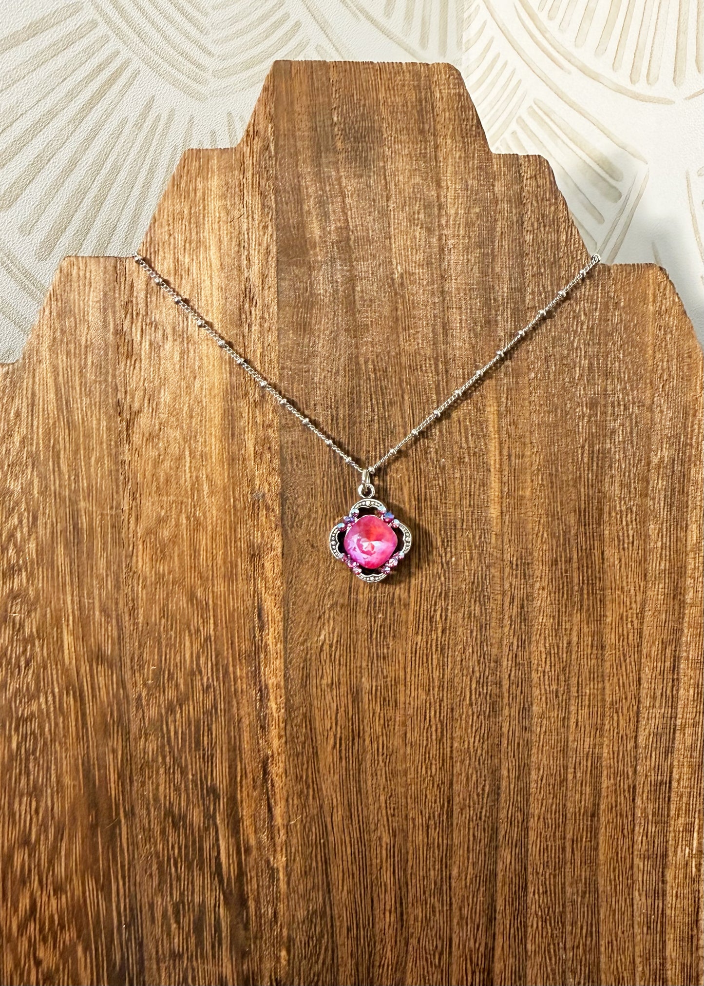 Eva Royal Red Delite Crystal Necklace