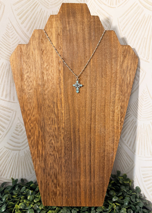 Agatha Crystal Cross Necklace