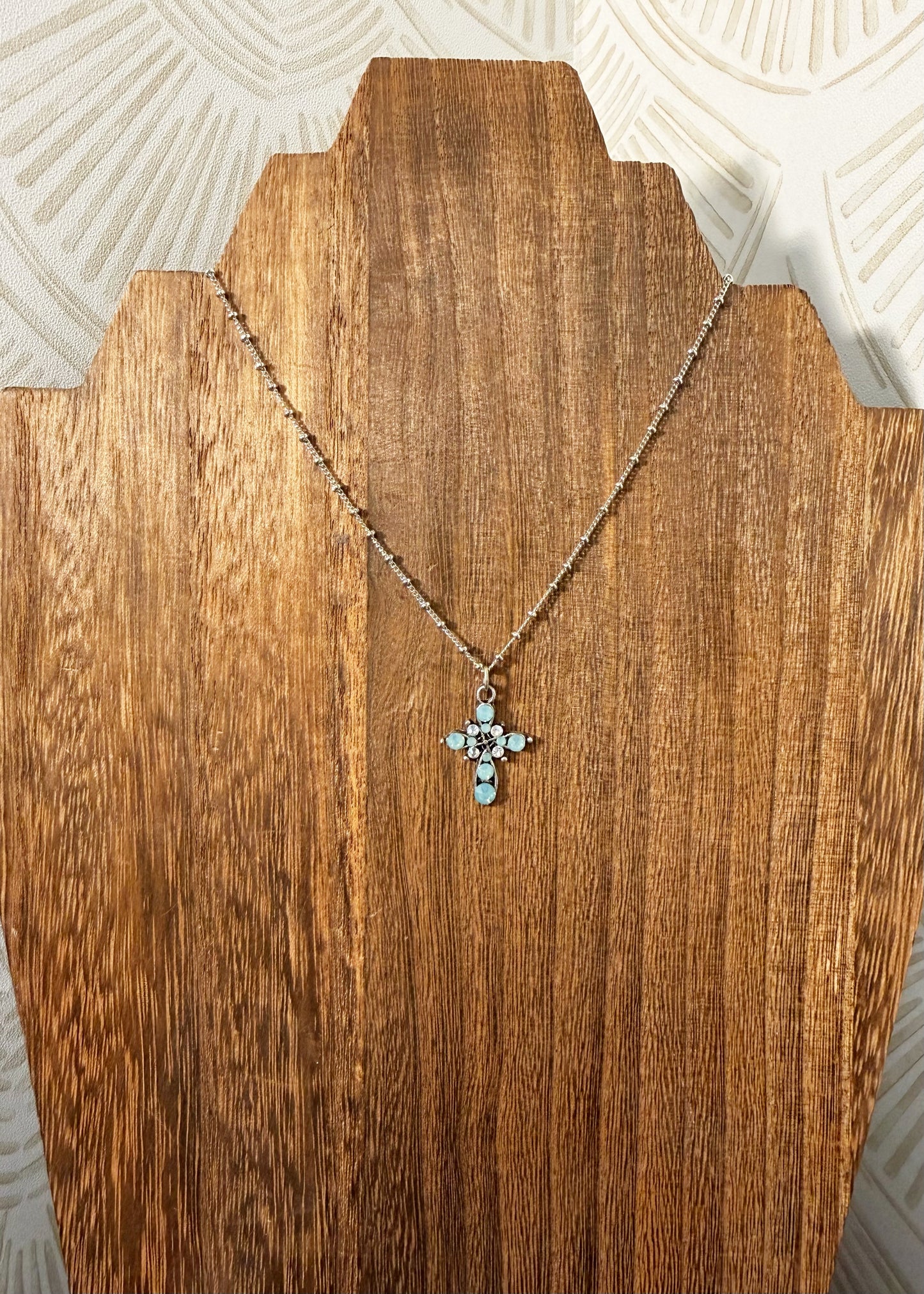 Agatha Crystal Cross Necklace