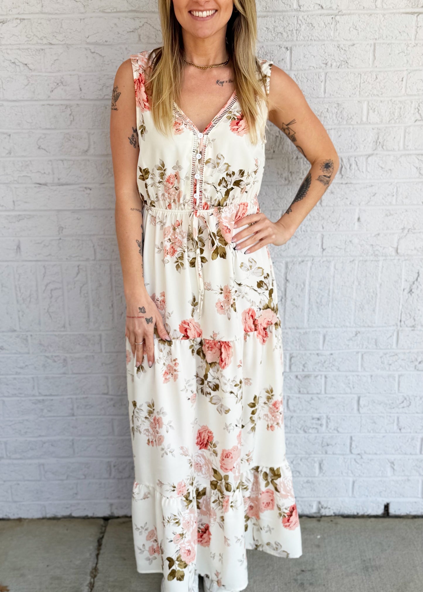 Light Floral Maxi Dress