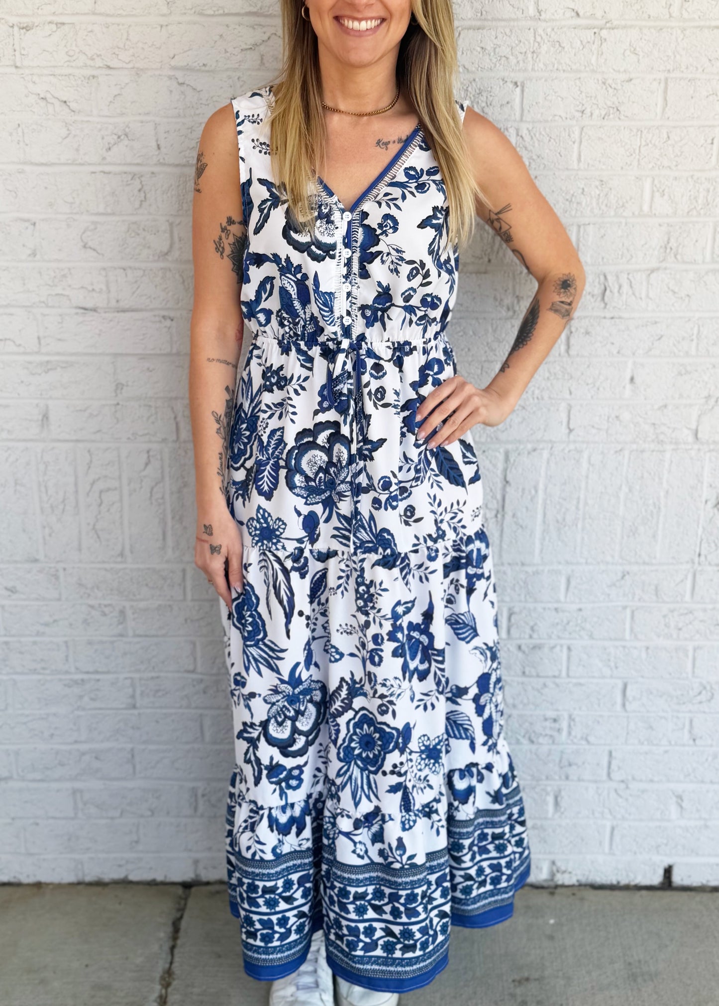 Blue Floral Maxi