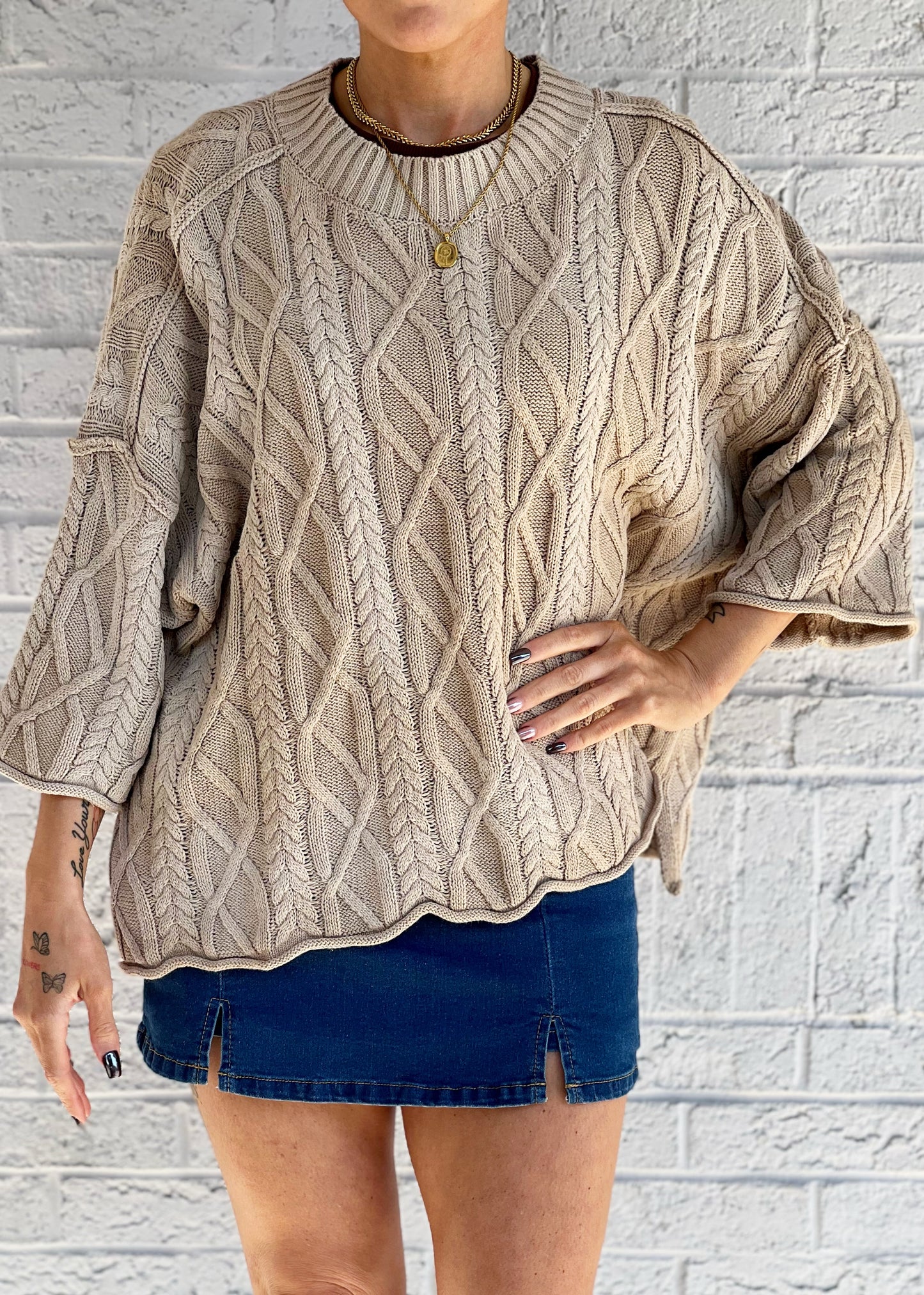 Carly Cable Knit Sweater