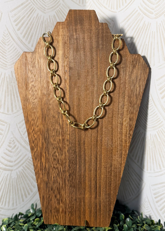 Gold Chain Link Necklace