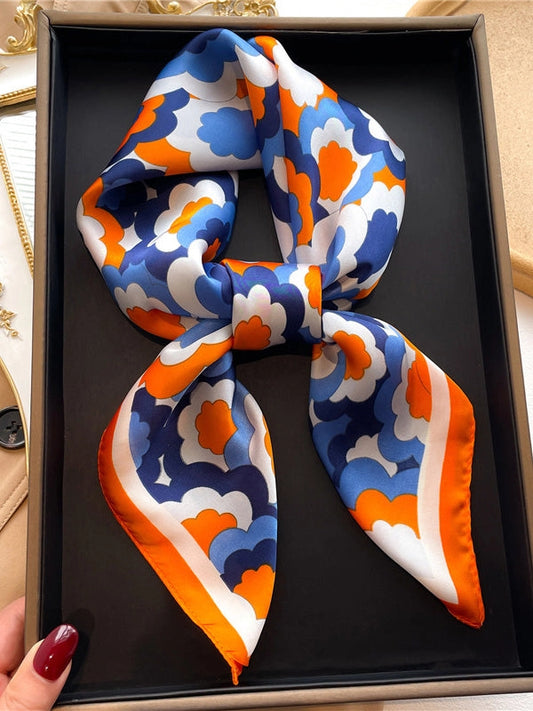 Contrast Flower Fashion Scarf/Shawl