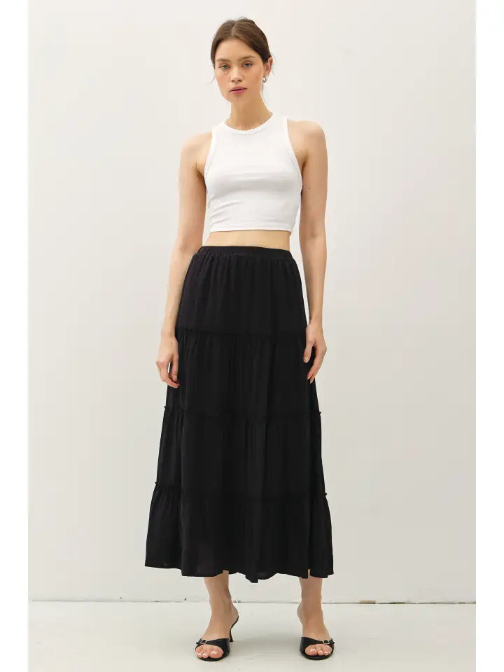 Tiered Maxi Skirt