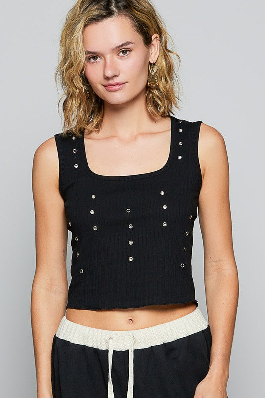 Black Studded Tank