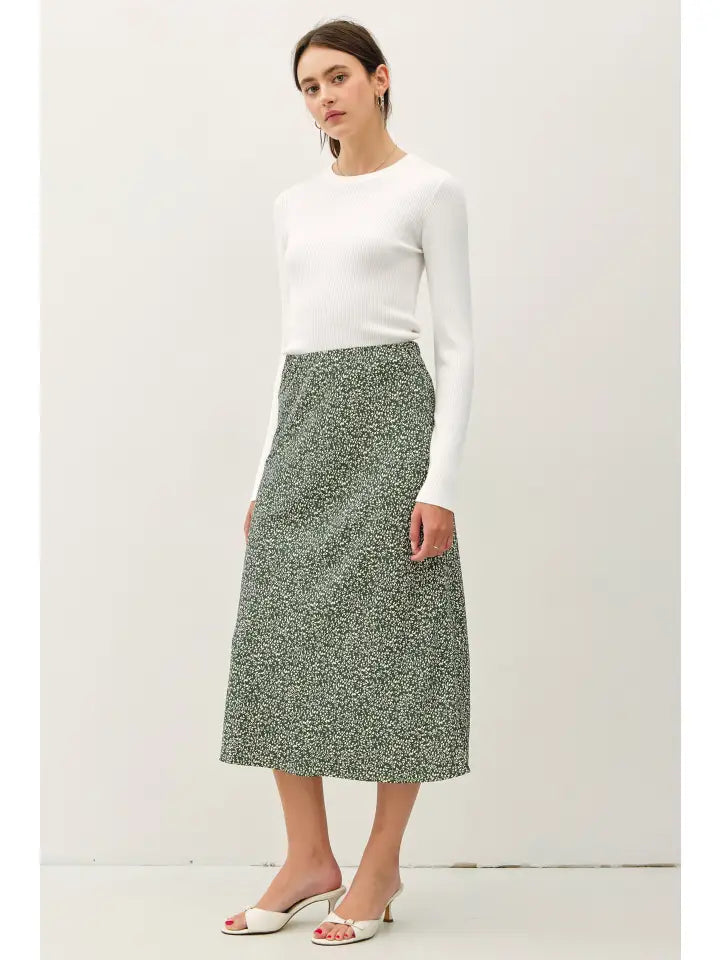 Print Midi Skirt
